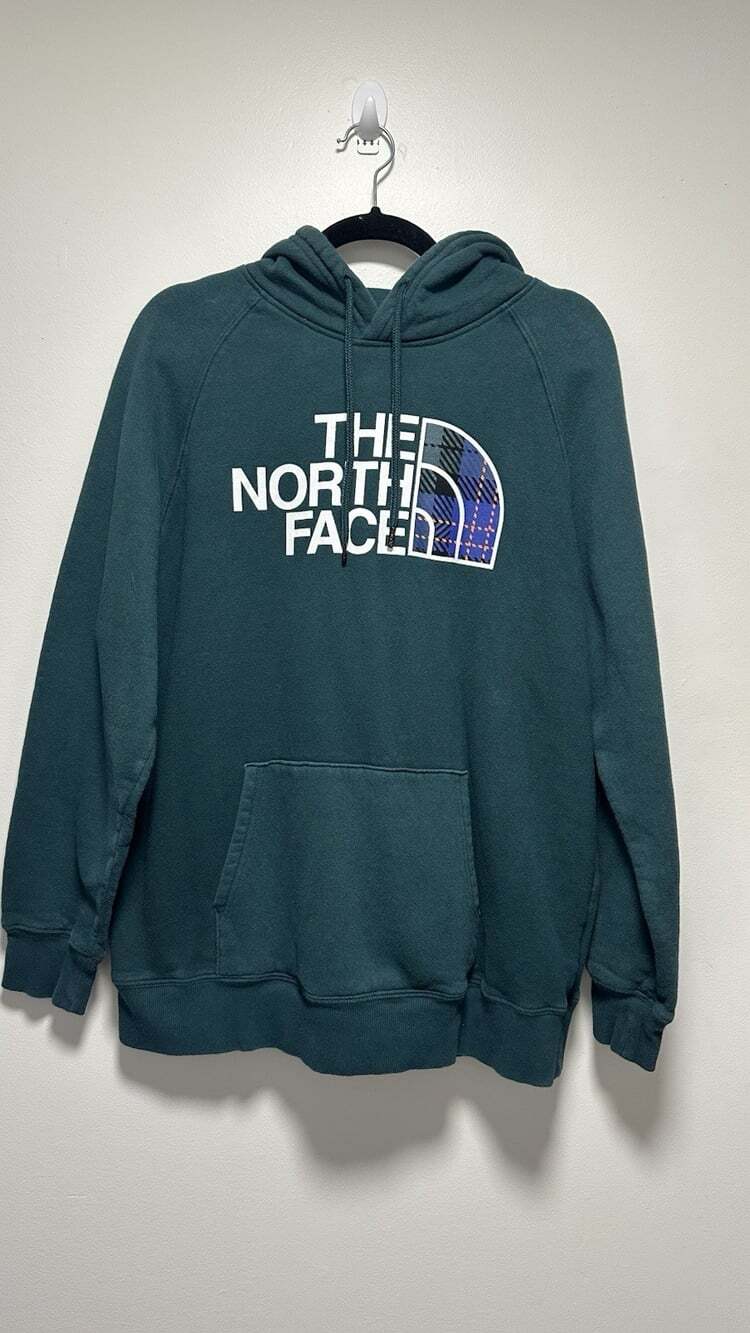 The North Face Women’s Deep Teal Hooded Sweatshirt Size XL - Picture 2 of 7